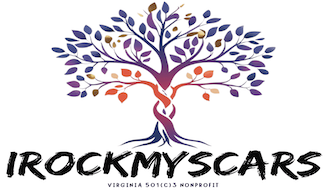 IROCKMYSCARS logo: a colorful branching tree above the organization name