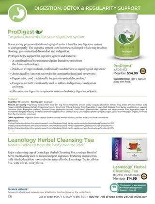 Archival Leanology product fact sheet authored by Sey at TriVita